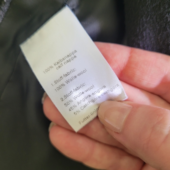 Akris Wool and Leather Moto Jacket Zipper sz 4 - Picture 10 of 13